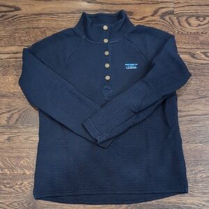 L.L.Bean Lakewash Double Knit Quarter Snap
